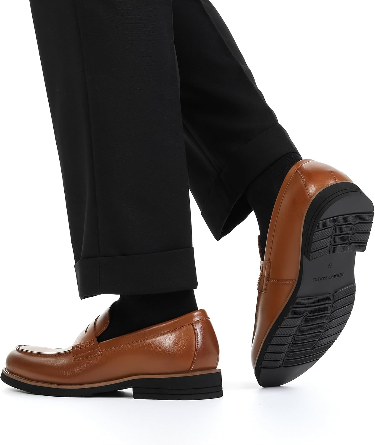 image:imageBruno Marc Mens Dress Slipon Penny Loafers Formal ShoesBrown
