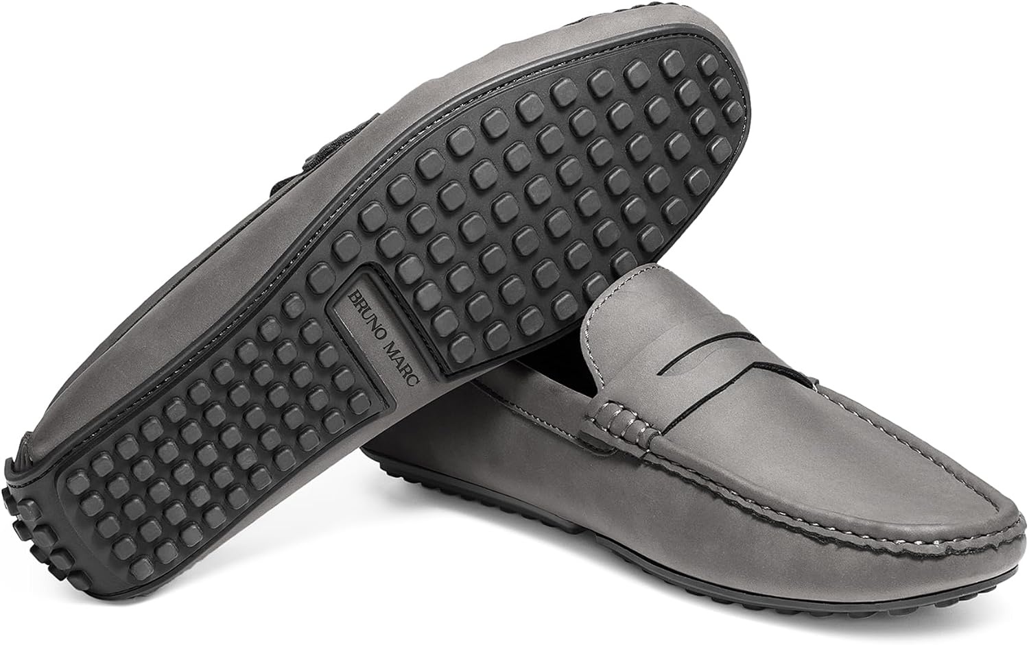 image:imageBruno Marc Mens Slipon Penny Loafers Driving ShoesDark Grey