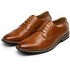 Bruno Marc Men’s Classic Modern Oxford Dress Shoes(Brown)
