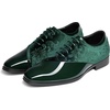 Bruno Marc Men’s Dress Tuxedo Patent Formal Oxford(Dark Green)