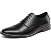 Bruno Marc Men’s Classic Modern Oxford Dress Shoes(Black)
