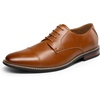 Bruno Marc Men’s Classic Modern Oxford Dress Shoes(Brown)