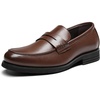 Bruno Marc Men’s Dress Slip-on Penny Loafers Formal Shoes(Dark Brown)