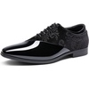 Bruno Marc Men’s Dress Tuxedo Patent Formal Oxford(Black)