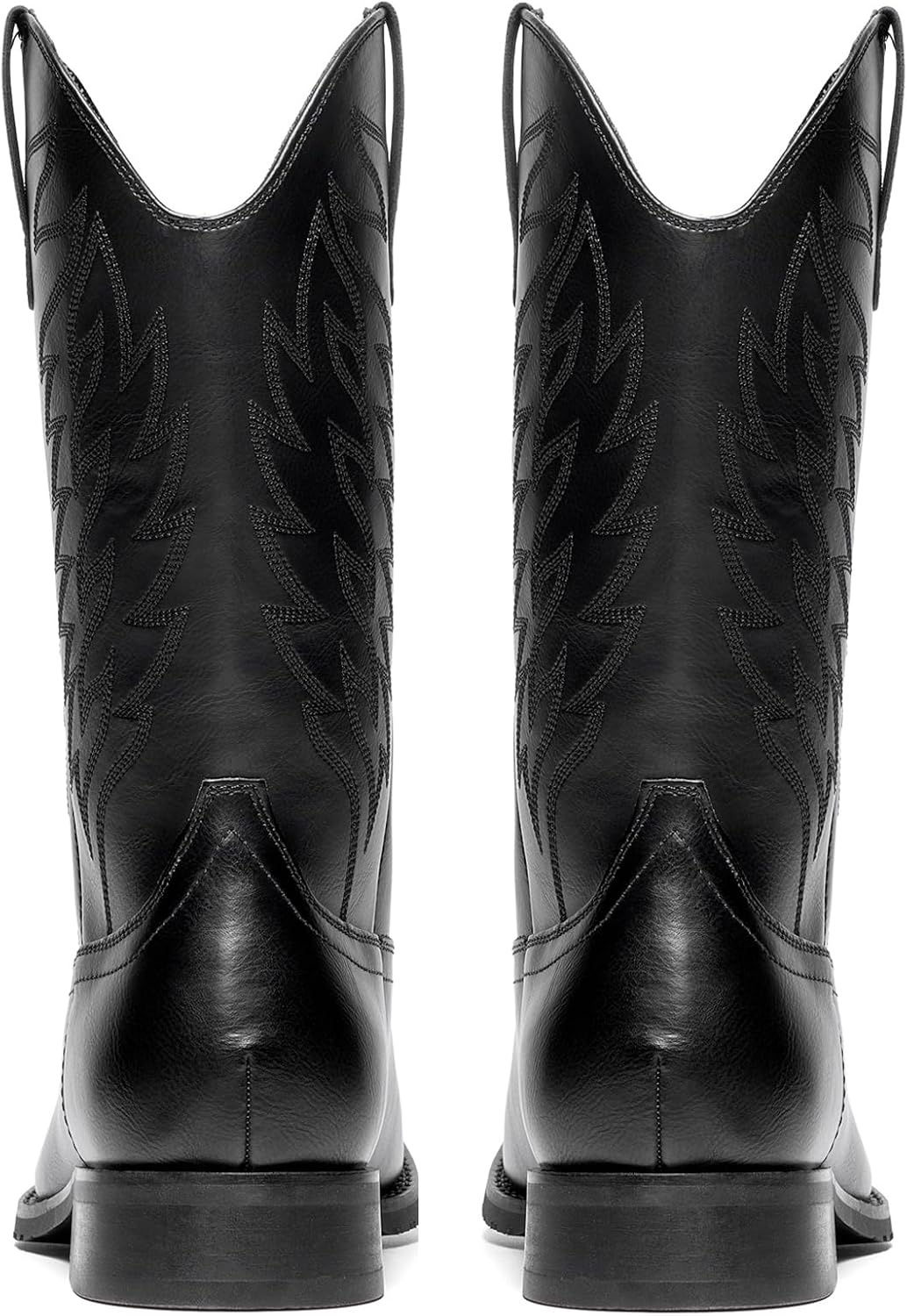 image:imageBruno Marc Cowboy Boots for Men Slip on Western Boots with Chic Embroidered Durable Short Retro Country Square Toe BootAll Black