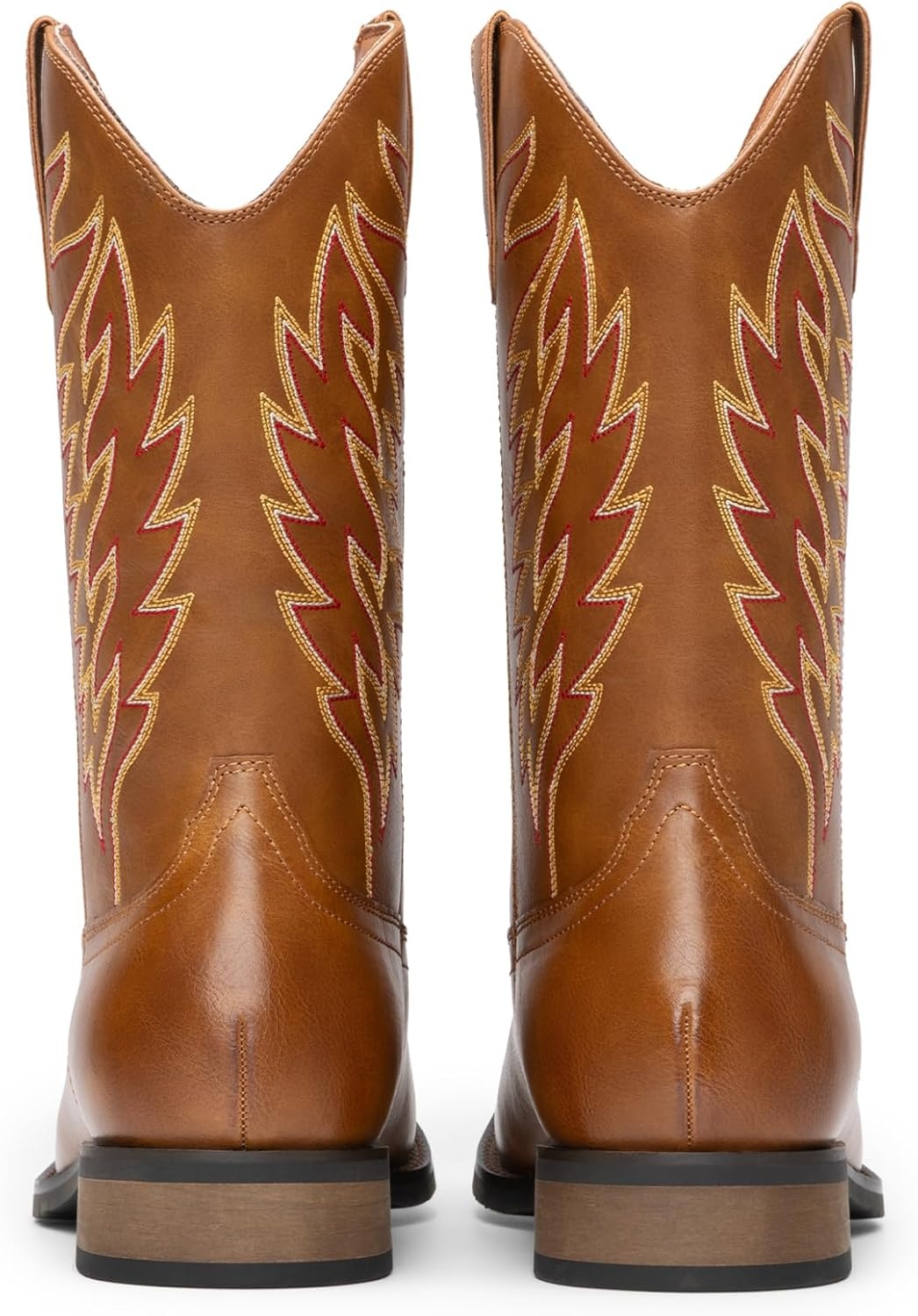 image:imageBruno Marc Cowboy Boots for Men Slip on Western Boots with Chic Embroidered Durable Short Retro Country Square Toe BootBrown
