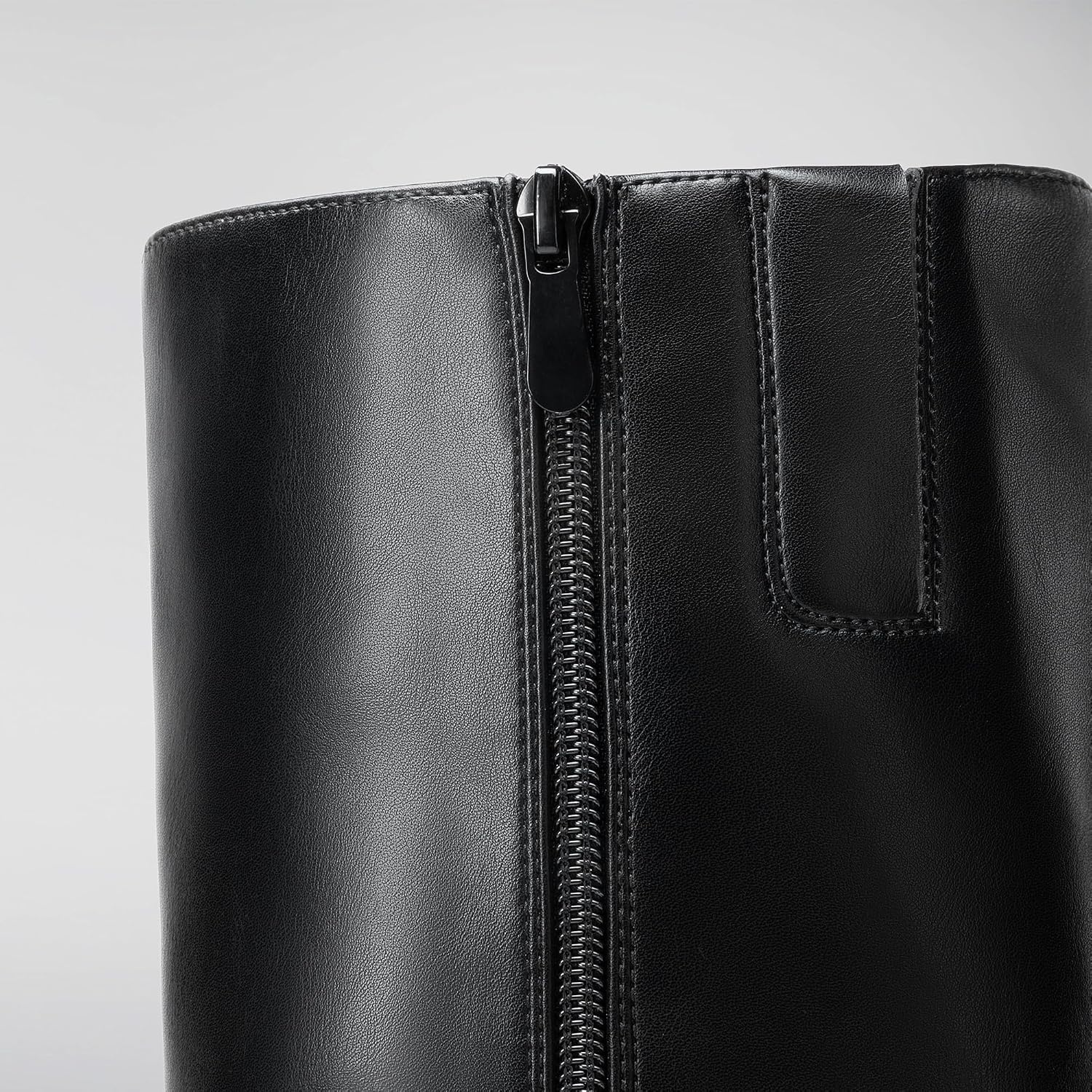 image:imageDREAM PAIRS Chunky Heel Knee High Faux Leather BootsBlackpu