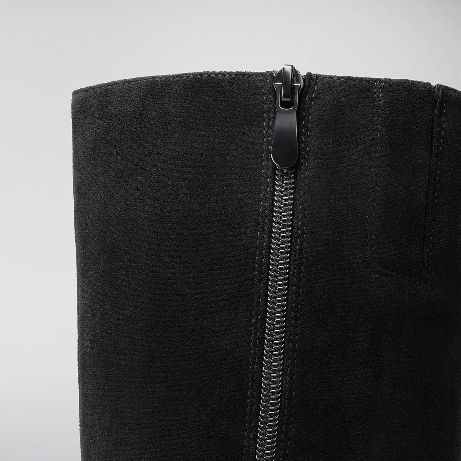 image:imageDREAM PAIRS Chunky Heel Knee High Faux Leather BootsBlacksuede