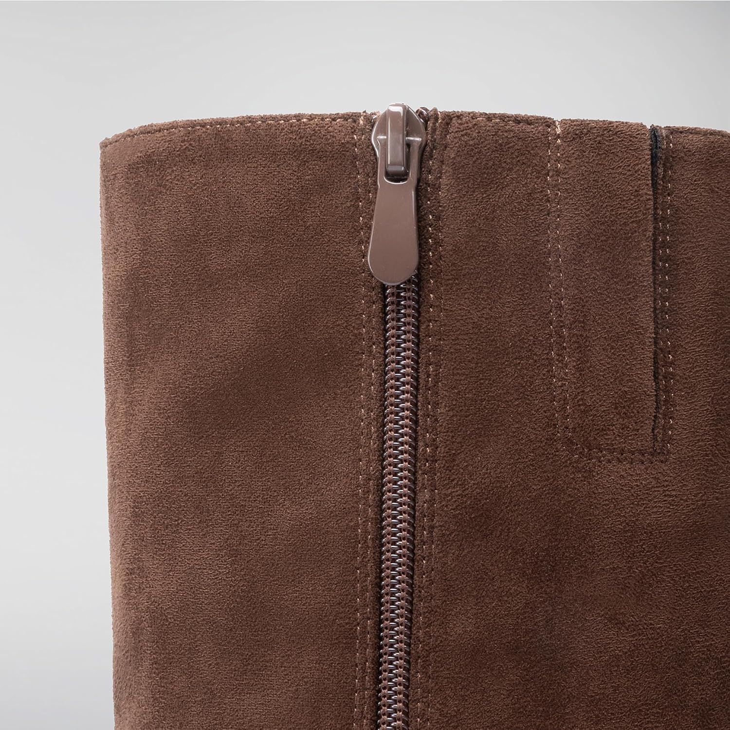 image:imageDREAM PAIRS Chunky Heel Knee High Faux Leather BootsBrownsuede