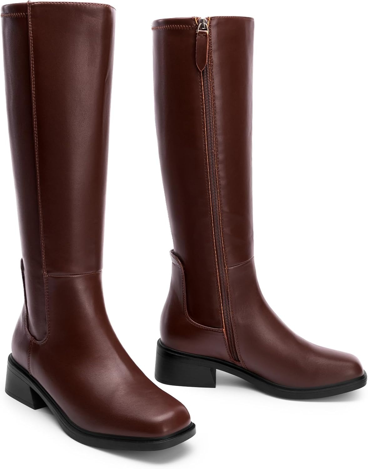 image:imageDREAM PAIRS Womens Knee High Riding Tall BootsBrown