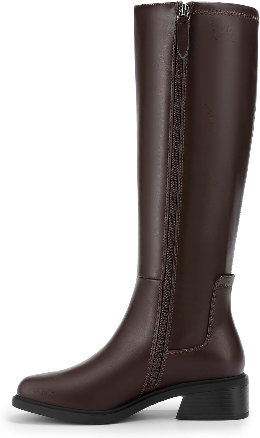 image:imageDREAM PAIRS Womens Knee High Riding Tall BootsDark Brown