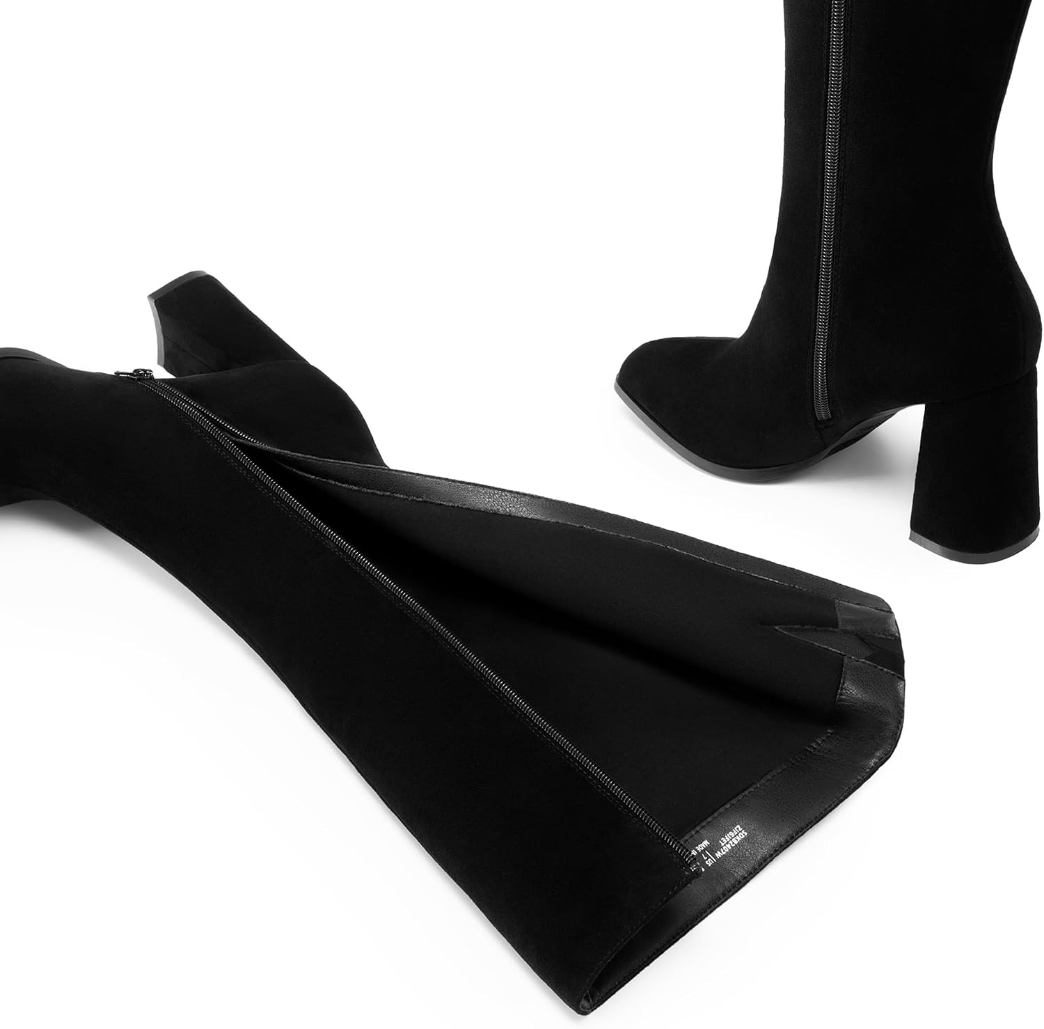 image:imageDREAM PAIRS Womens Knee High Square Toe Heel BootsAll Black