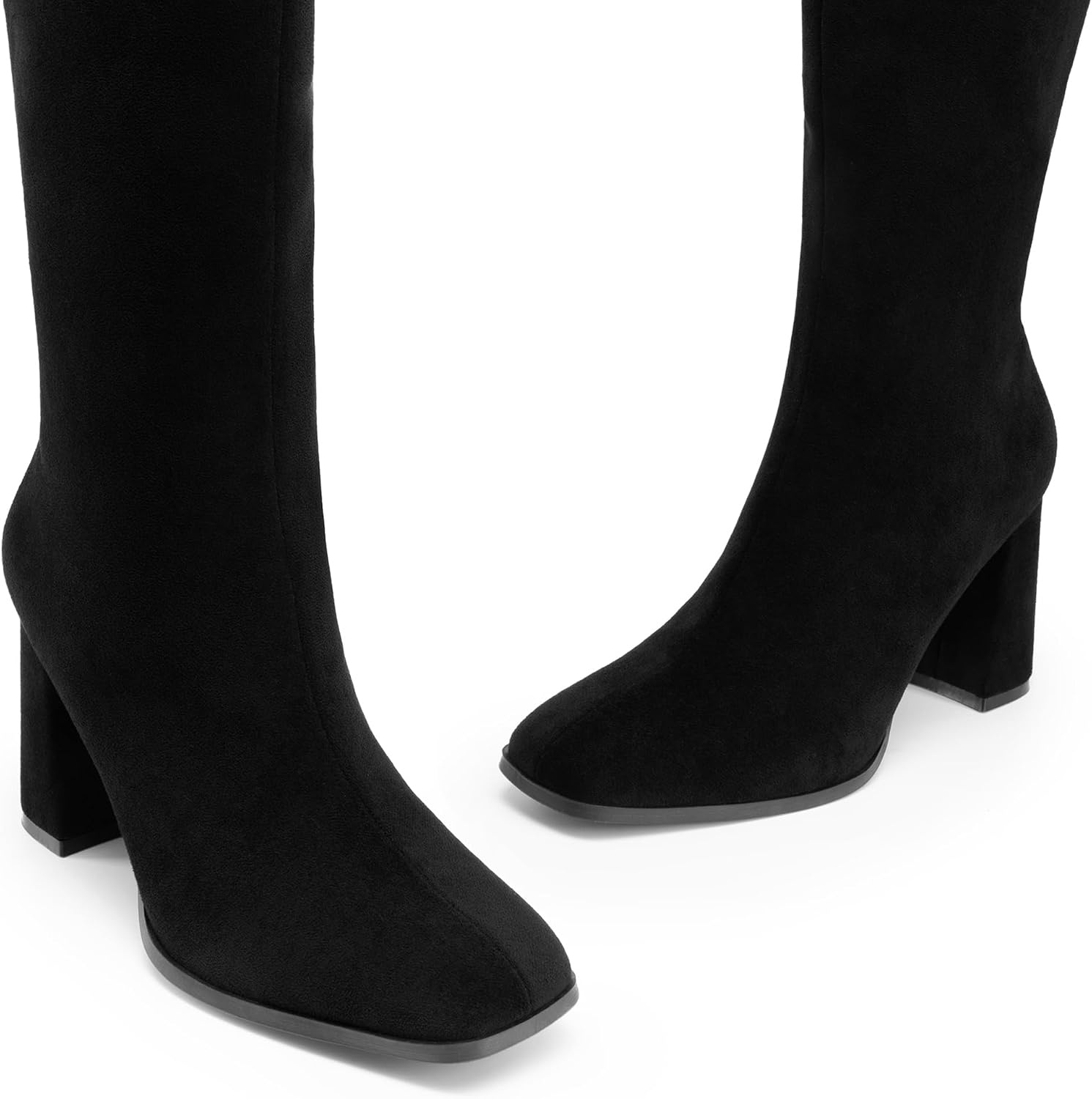 image:imageDREAM PAIRS Womens Knee High Square Toe Heel BootsAll Black