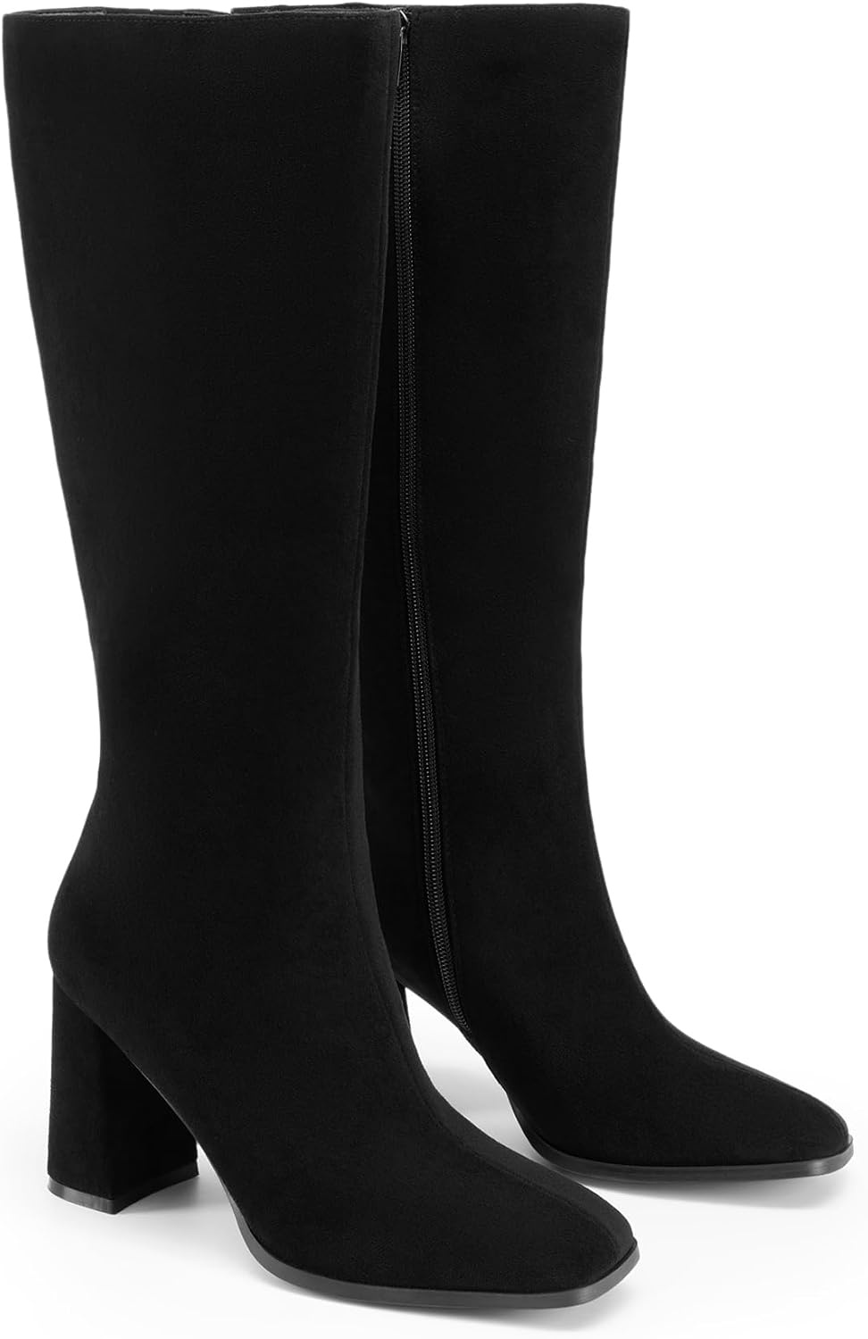image:imageDREAM PAIRS Womens Knee High Square Toe Heel BootsAll Black