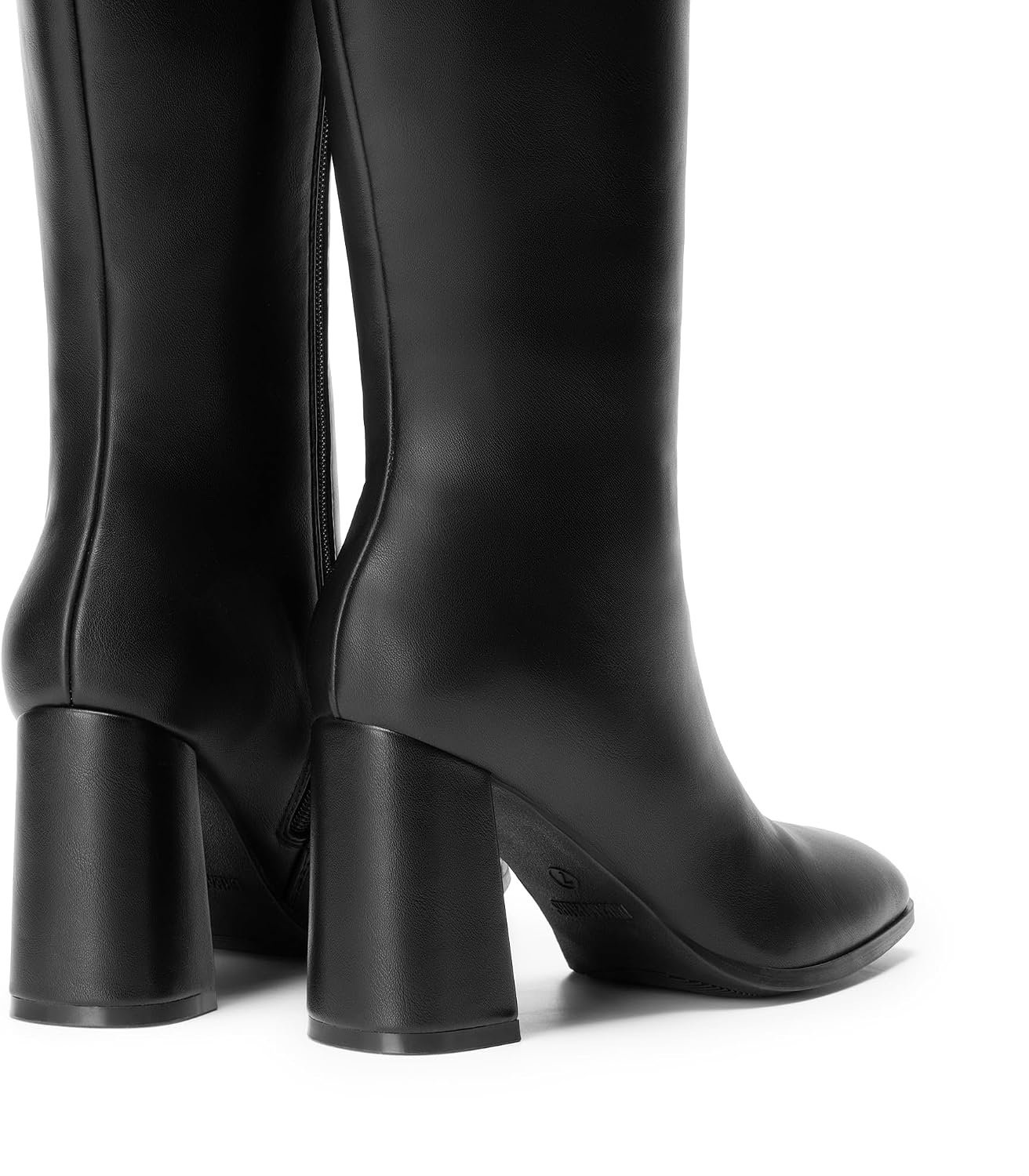 image:imageDREAM PAIRS Womens Knee High Square Toe Heel BootsBlackpu