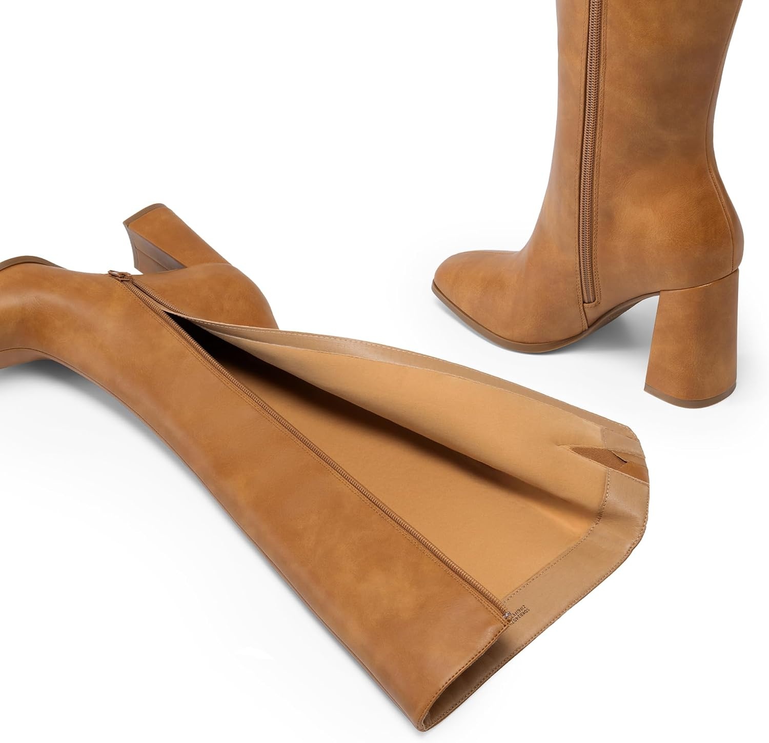 image:imageDREAM PAIRS Womens Knee High Square Toe Heel BootsYellow