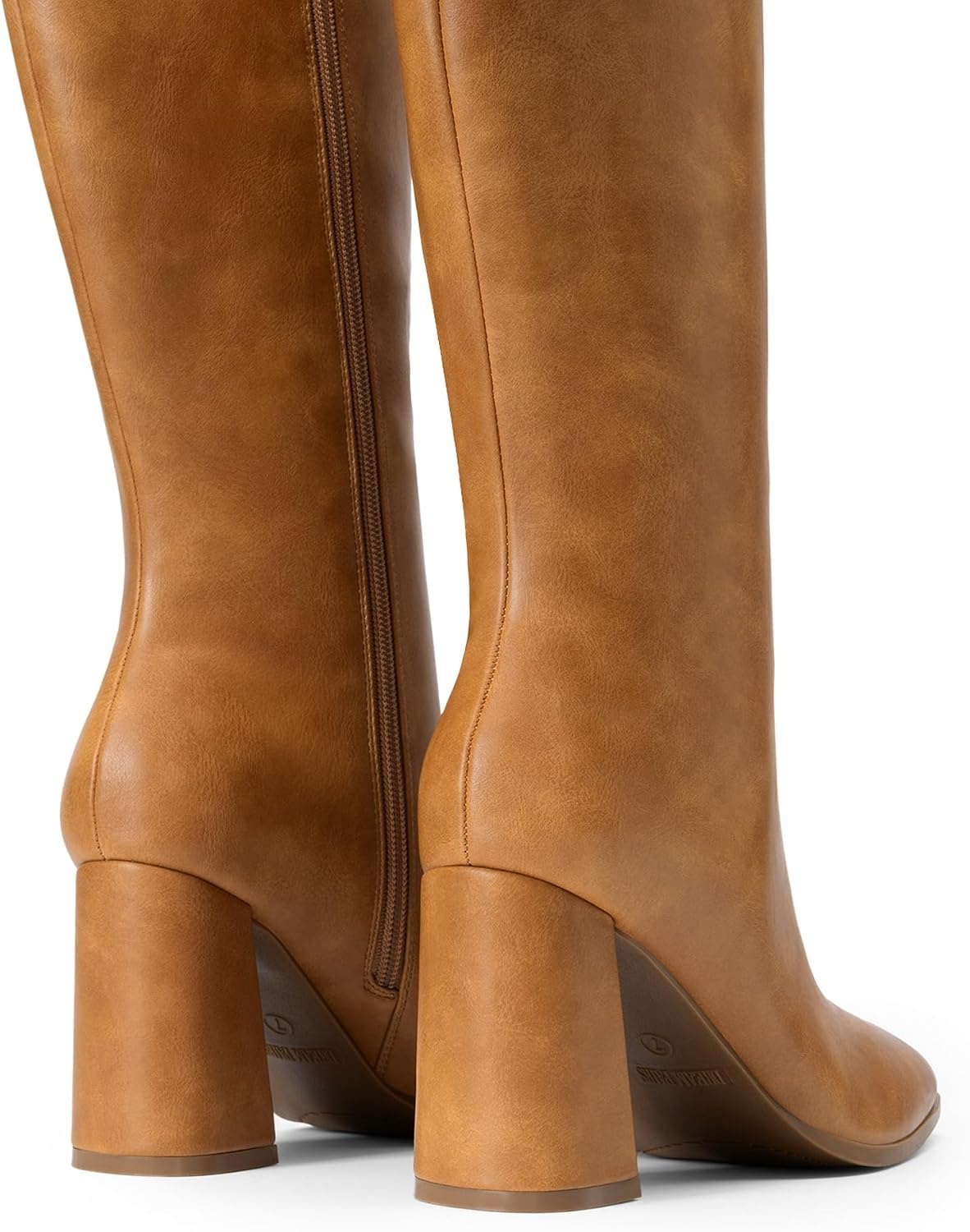 image:imageDREAM PAIRS Womens Knee High Square Toe Heel BootsYellow