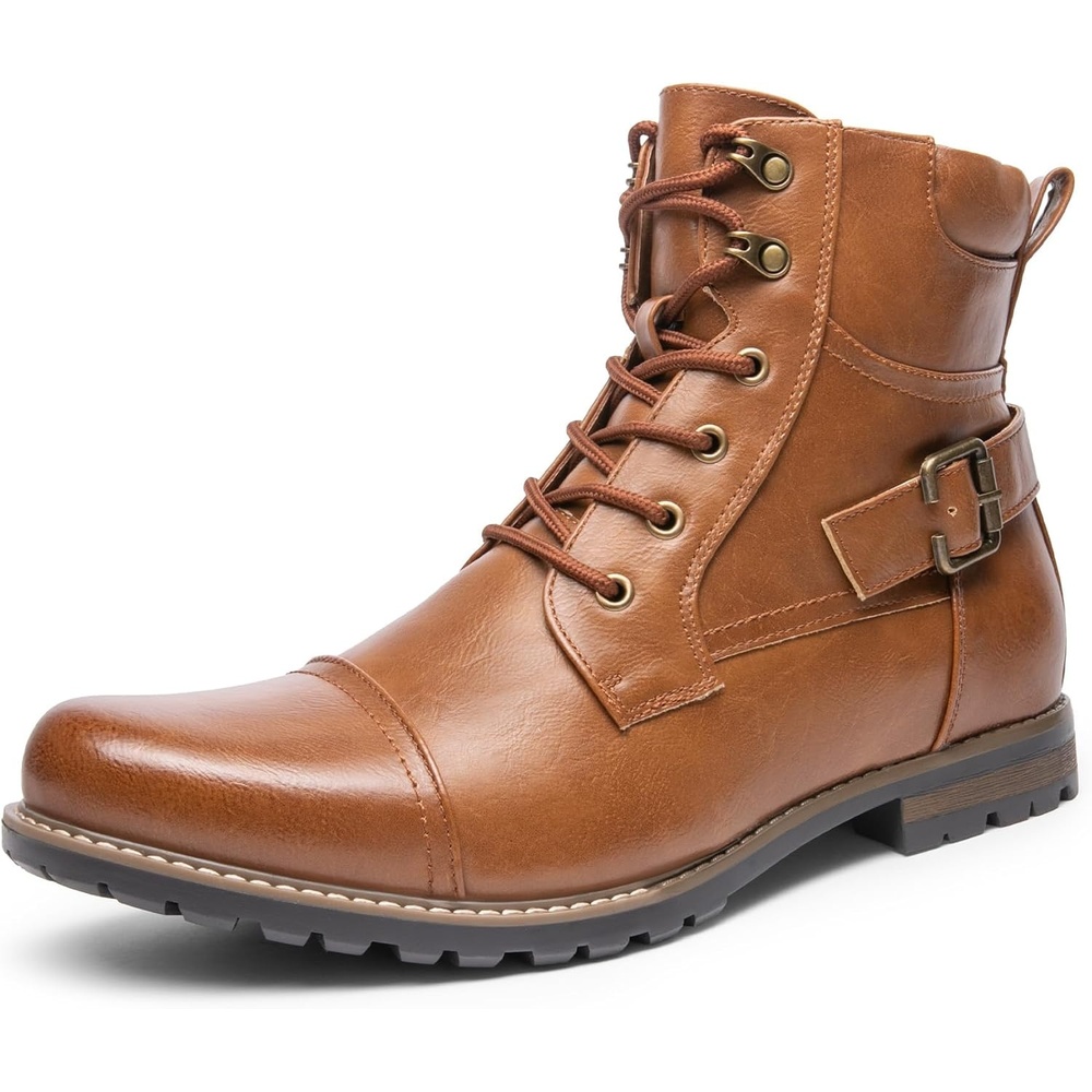 image:imageBruno Marc Mens Motorcycle Combat BootsBrown3