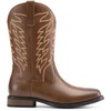 Bruno Marc Cowboy Boots for Men, Slip on Western Boots with Chic Embroidered Durable Short Retro Country Square Toe Boot(Coffee)