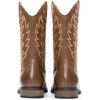 Bruno Marc Cowboy Boots for Men, Slip on Western Boots with Chic Embroidered Durable Short Retro Country Square Toe Boot(Coffee)