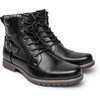 Bruno Marc Men’s Motorcycle Combat Boots(Black)