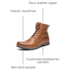 Bruno Marc Men’s Motorcycle Combat Boots(Brown-3)