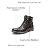 Bruno Marc Men’s Motorcycle Combat Boots(Dark Brown-3)