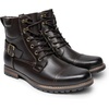 Bruno Marc Men’s Motorcycle Combat Boots(Dark Brown-3)