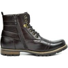 Bruno Marc Men’s Motorcycle Combat Boots(Pu Dark Brown)
