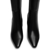DREAM PAIRS Chunky Heel Knee High Faux Leather Boots(Black-pu)