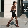 DREAM PAIRS Chunky Heel Knee High Faux Leather Boots(Brown-pu)