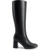 DREAM PAIRS Women’s Gogo Boots Square Toe Knee High Boots(Black)