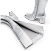 DREAM PAIRS Women’s Gogo Boots Square Toe Knee High Boots(Silver)