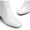 DREAM PAIRS Women’s Gogo Boots Square Toe Knee High Boots(White)
