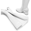 DREAM PAIRS Women’s Gogo Boots Square Toe Knee High Boots(White)