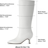 DREAM PAIRS Women’s Kitten Heel Knee High Boots(White)