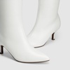 DREAM PAIRS Women’s Kitten Heel Knee High Boots(White)
