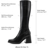 DREAM PAIRS Women’s Knee High Block Heel Tall Boots(Black)