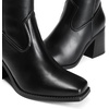 DREAM PAIRS Women’s Knee High Block Heel Tall Boots(Black)