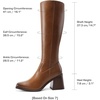 DREAM PAIRS Women’s Knee High Block Heel Tall Boots(Brown)