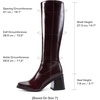 DREAM PAIRS Women’s Knee High Block Heel Tall Boots(Burgundy)