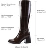 DREAM PAIRS Women’s Knee High Block Heel Tall Boots(Dark Brown)