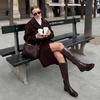 DREAM PAIRS Women’s Knee High Riding Tall Boots(Dark Brown)