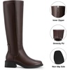 DREAM PAIRS Women’s Knee High Riding Tall Boots(Dark Brown)