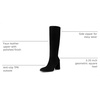 DREAM PAIRS Women’s Knee High Square Toe Heel Boots(All Black)