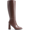 DREAM PAIRS Women’s Knee High Square Toe Heel Boots(Brown)