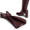 DREAM PAIRS Women’s Knee High Square Toe Heel Boots(Burgundy)