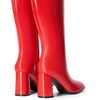 DREAM PAIRS Women’s Knee High Square Toe Heel Boots(Red-pat)