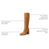 DREAM PAIRS Women’s Knee High Square Toe Heel Boots(Yellow)