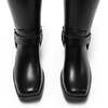 DREAM PAIRS Women’s Motorcycle Knee High Boots(Black)